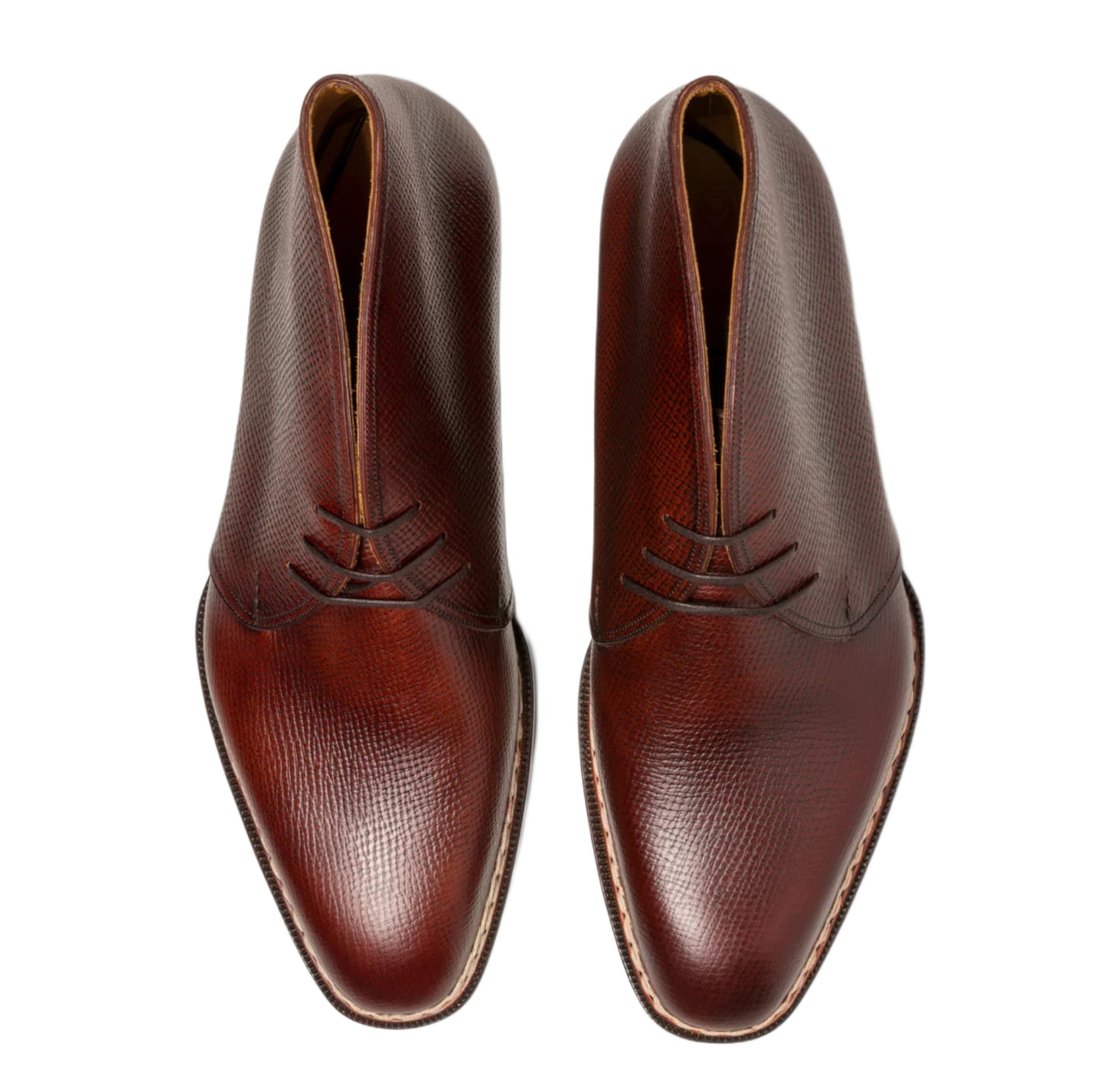 Norwegian stitch chukka boots