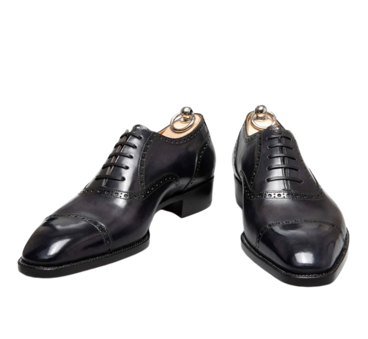 Black and gray patina oxford