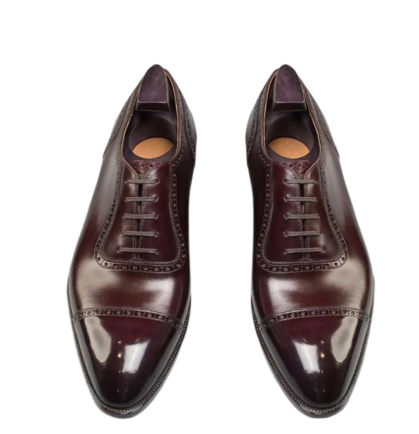 Brown and balck patina captoe oxford