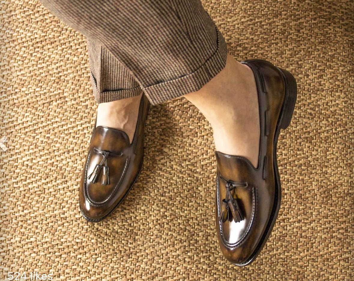 Brown tassels loafers BT-1
