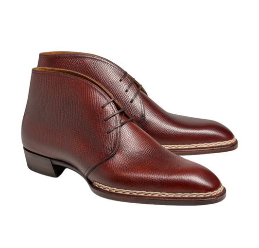 Norwegian stitch chukka boots