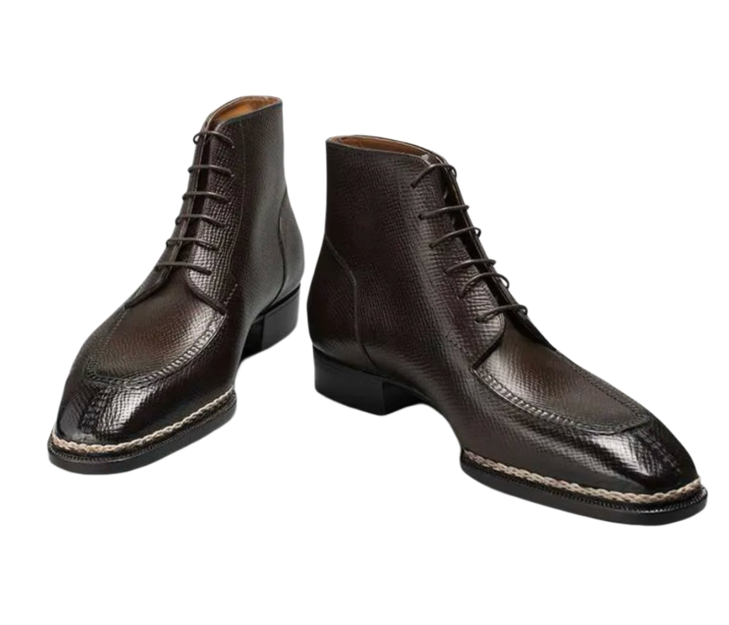 Norwegian stitch derby boots