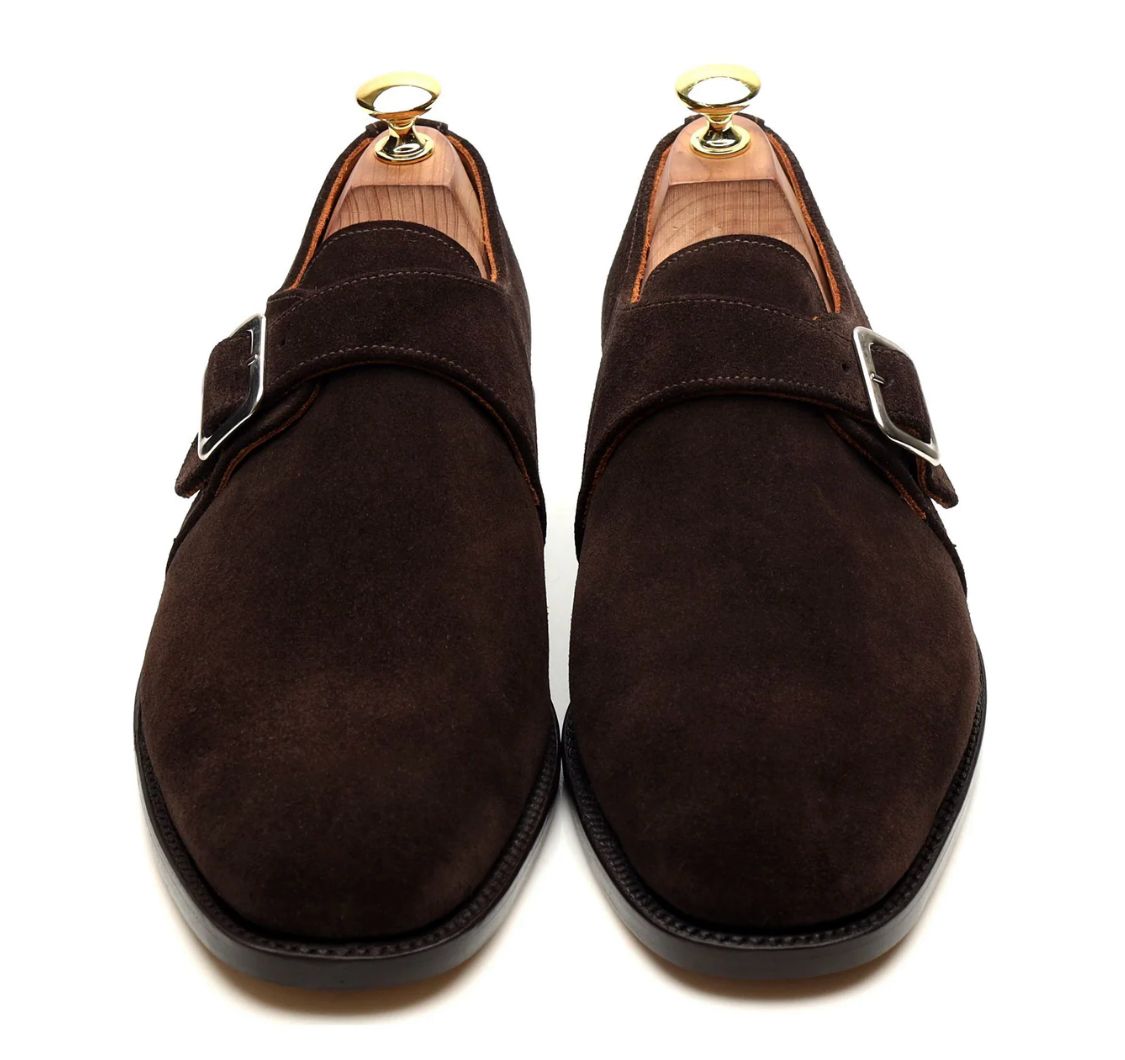 Single Monk Strap Suede leather shoe