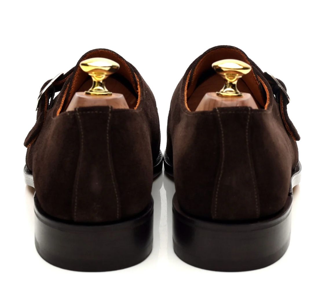 Single Monk Strap Suede leather shoe
