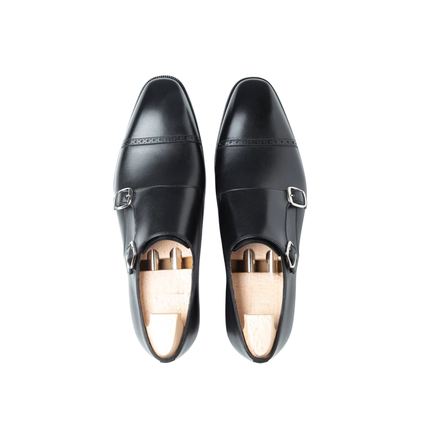 Black double monk strap