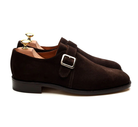 Single Monk Strap Suede leather shoe