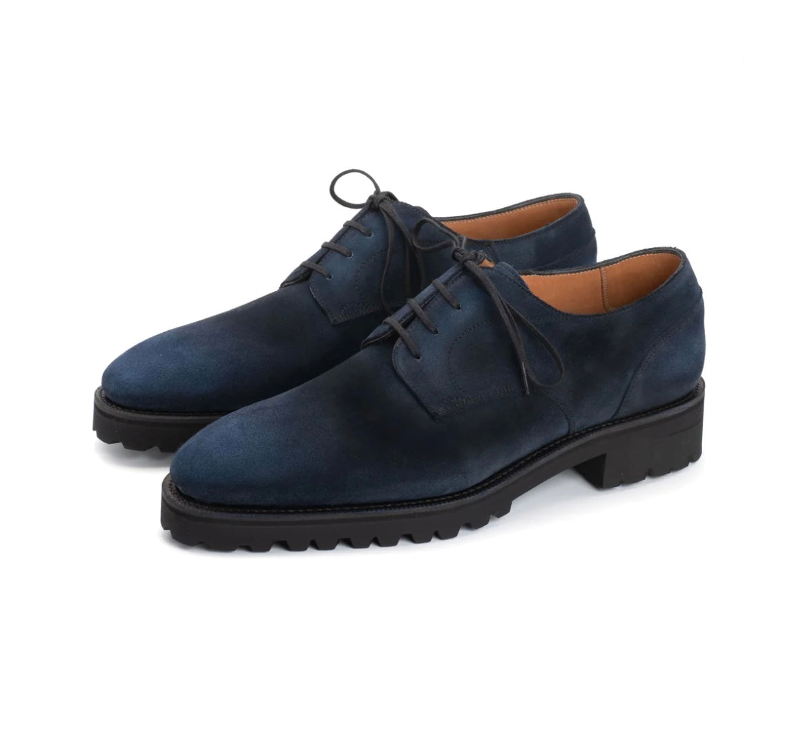 Suede leather derby shoes