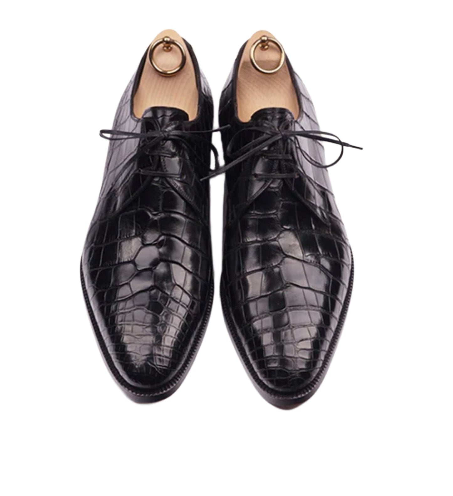 Crocodile leather oxfords