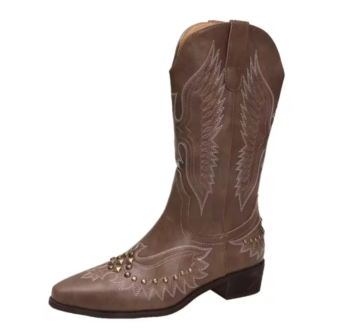 Brown cowboy boots