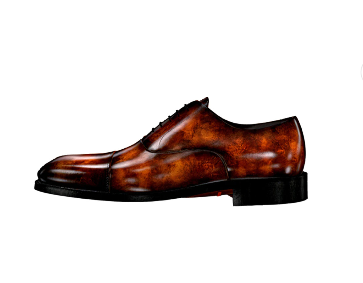 Orange and black Patina oxfords