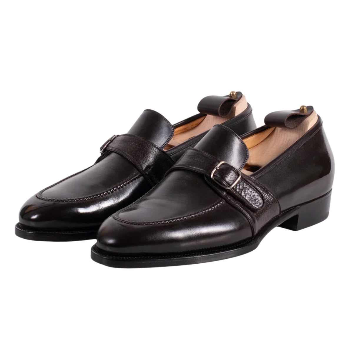 Black monkstrap loafers