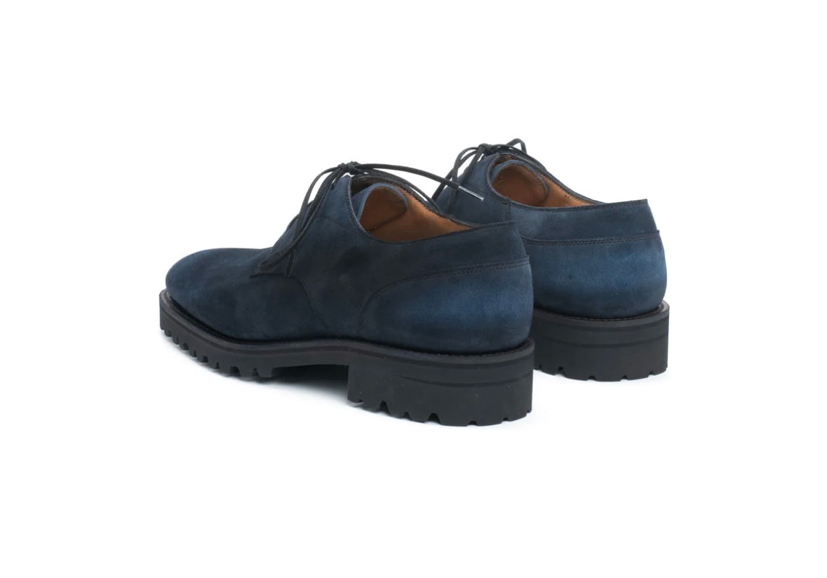 Suede leather derby shoes