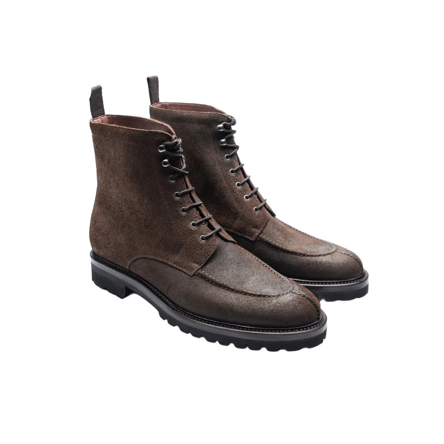 Rough leather derby boots