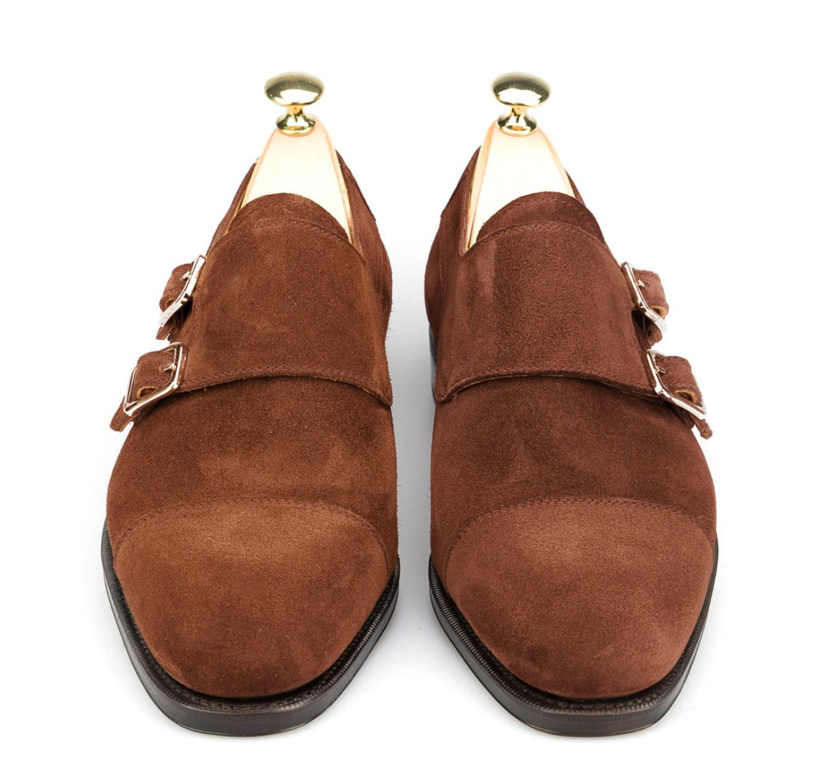 Suede double monkstrap