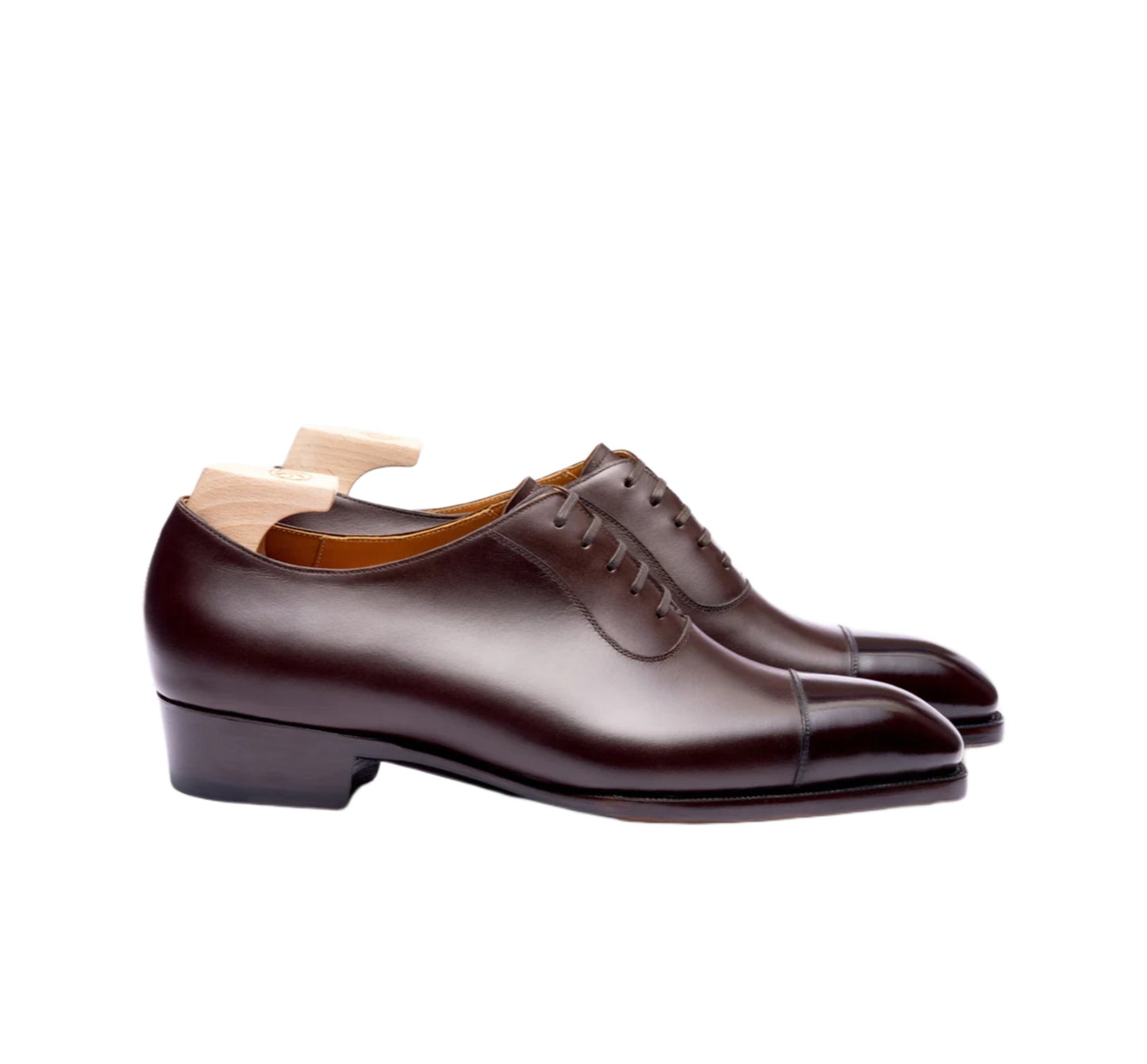 Dark brown cap toe oxford