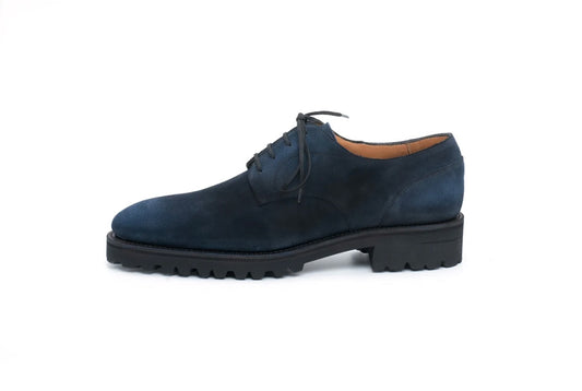 Suede leather derby shoes