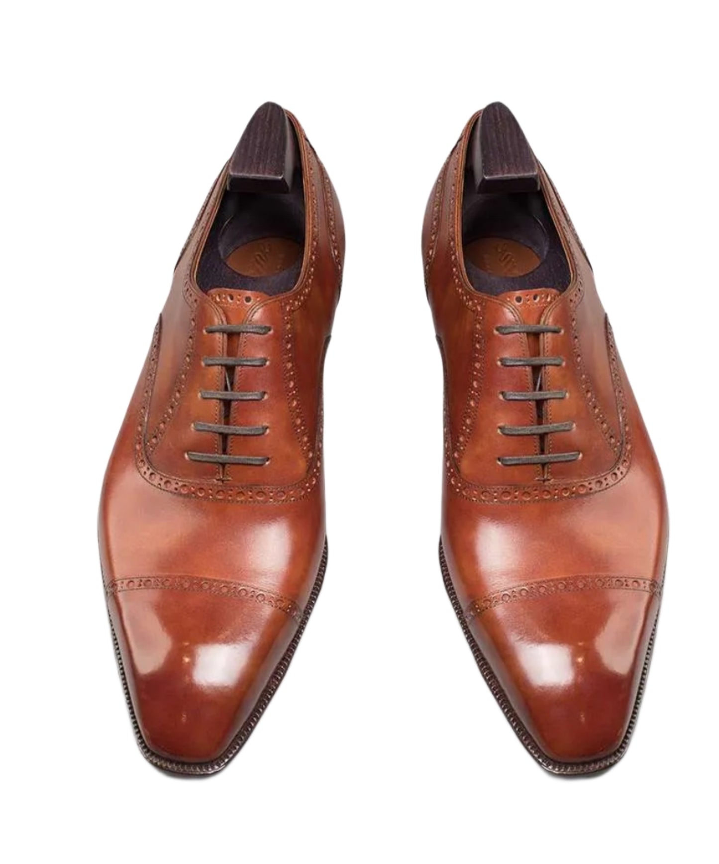 Orange chiseled toe oxford