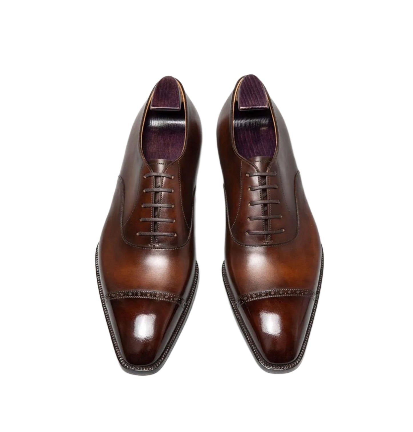 Brown captoe oxfords