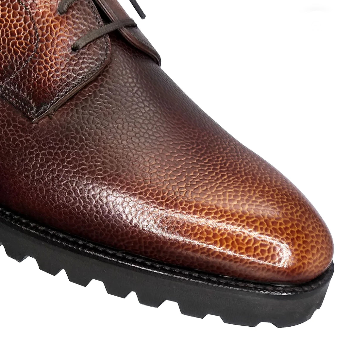 Grains leather derby