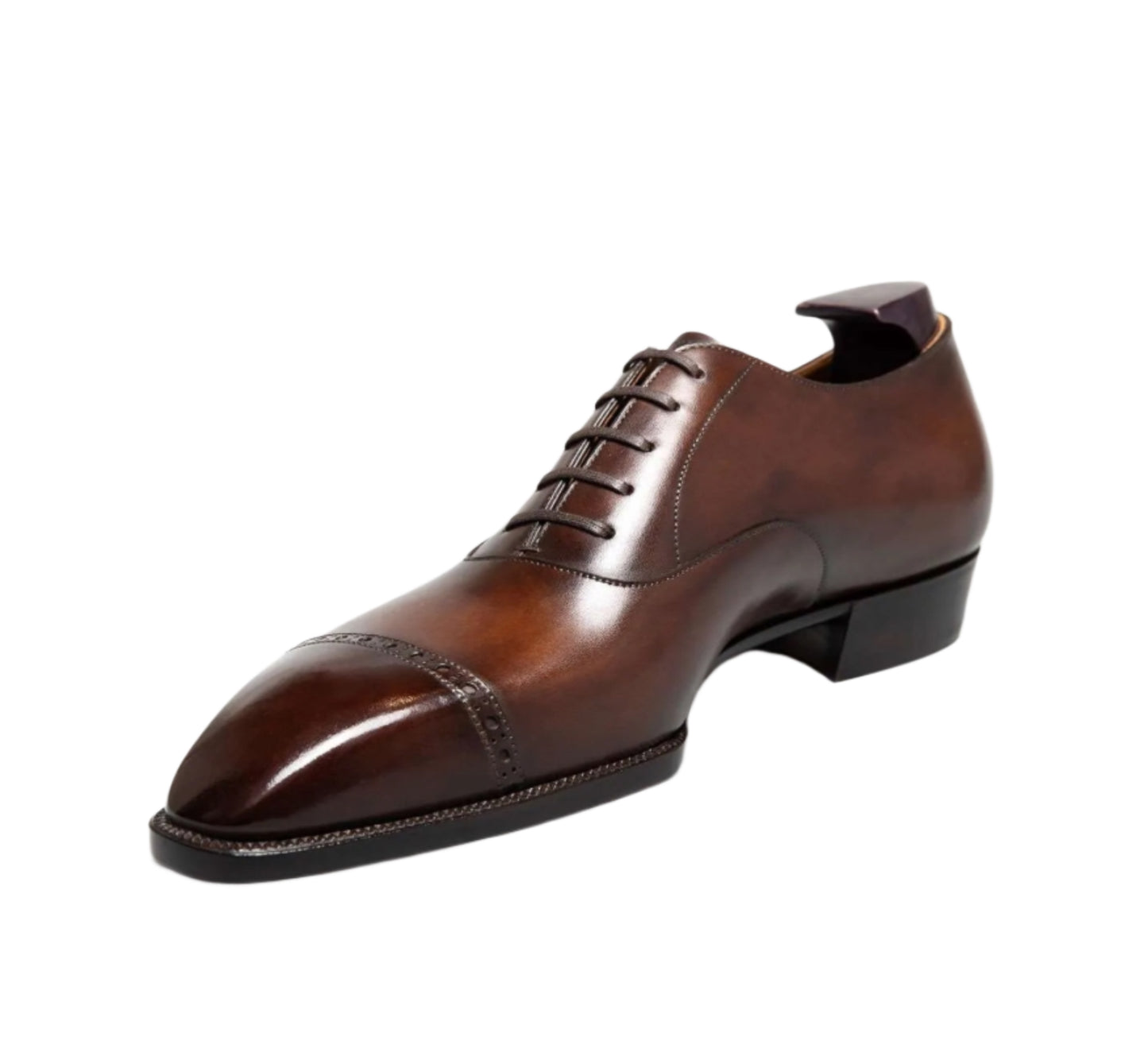 Brown captoe oxfords