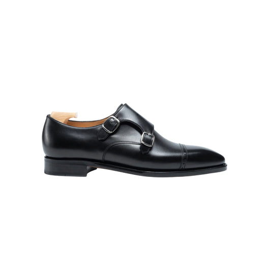 Black double monk strap