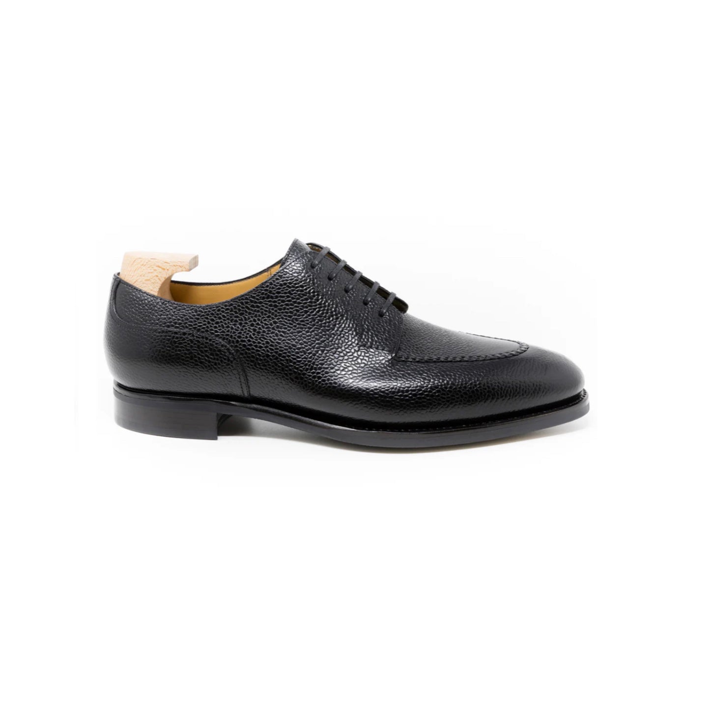 Black grain leather derby