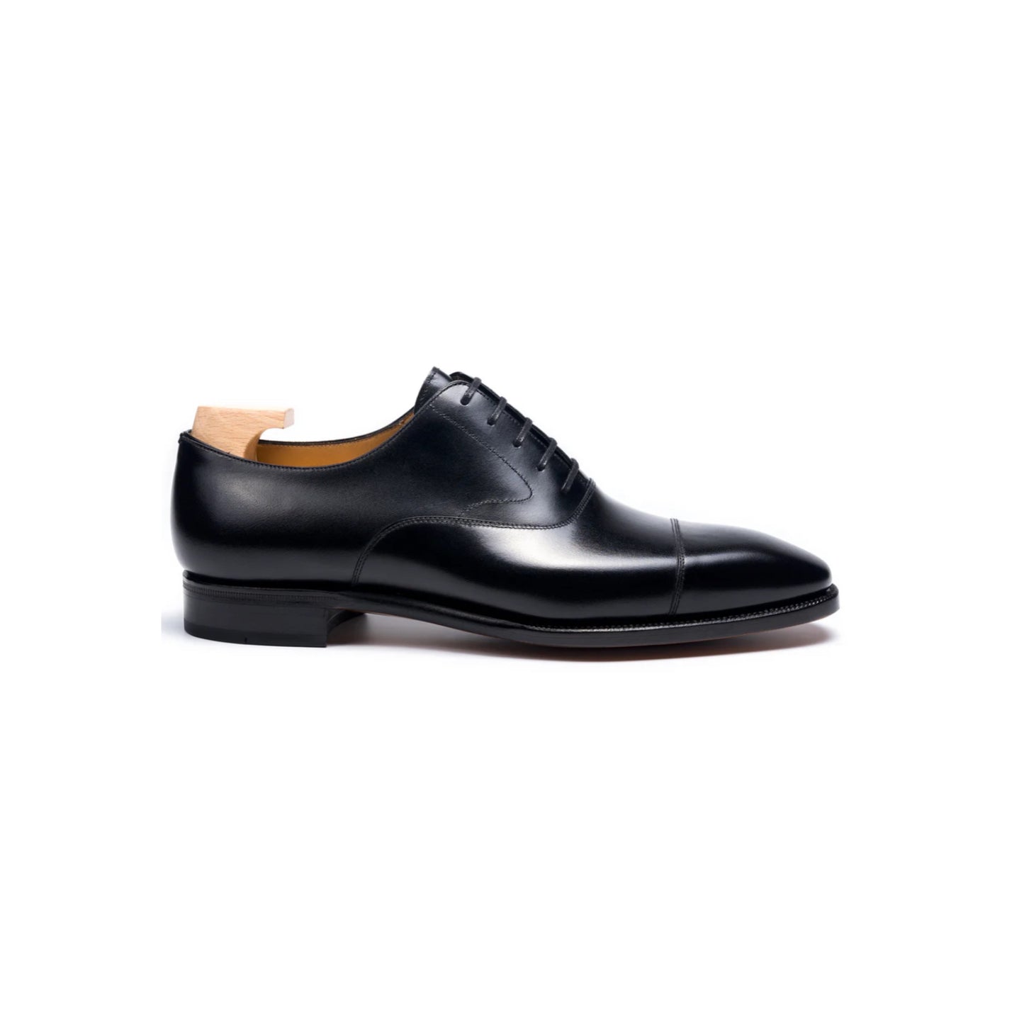 Black captoe oxford