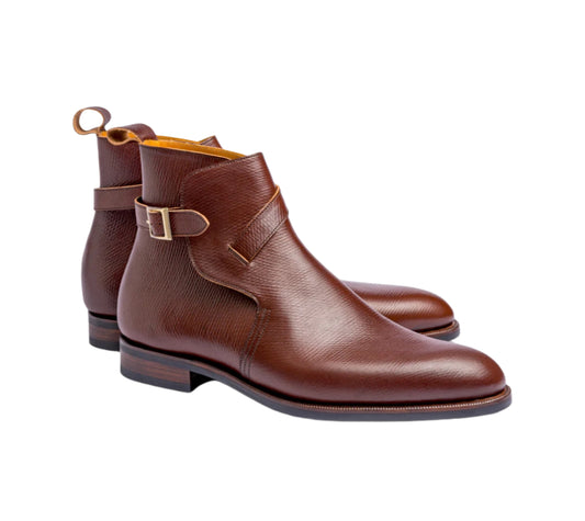 Hatch grain Jodhpur boots