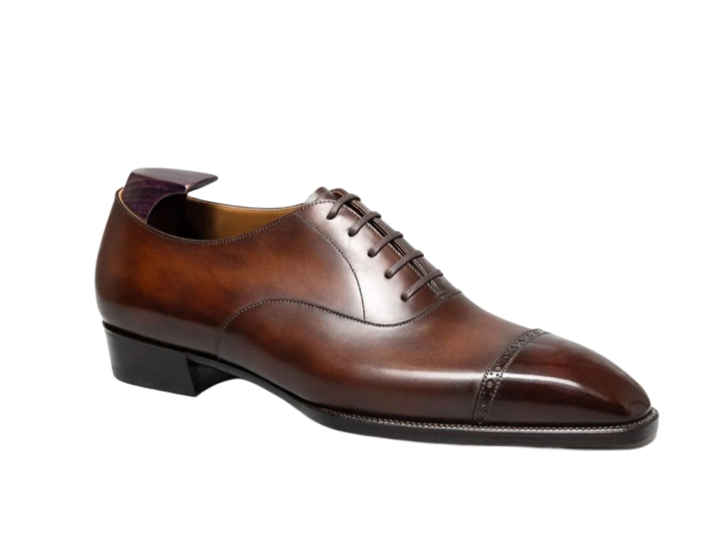 Brown captoe oxfords