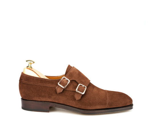 Suede double monkstrap