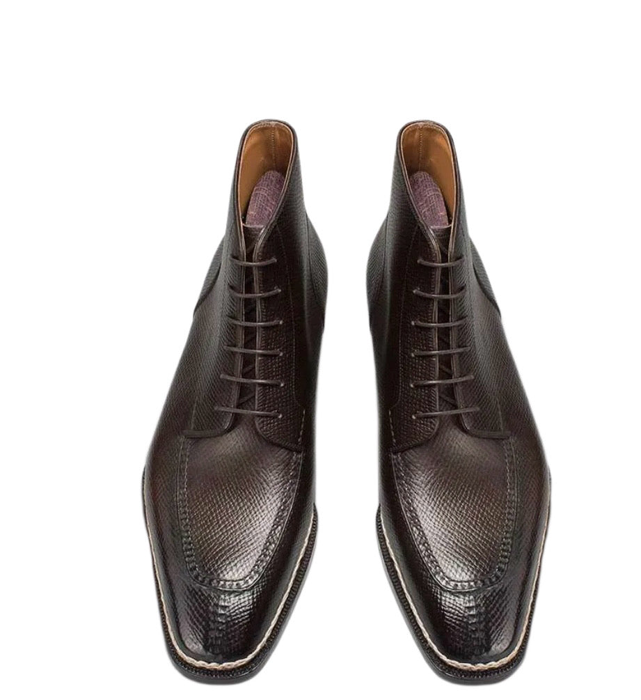 Norwegian stitch derby boots