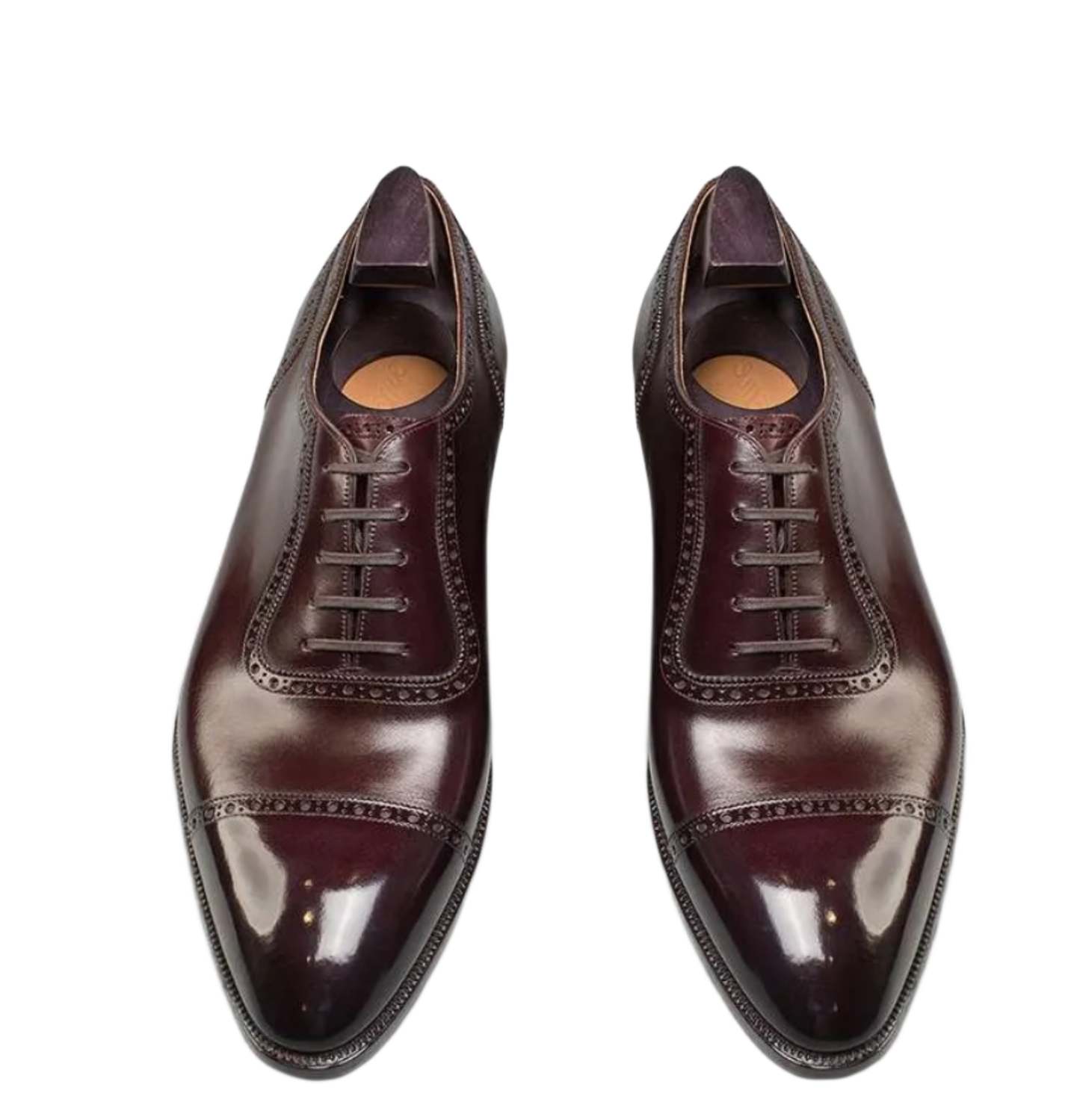 Brown and balck patina captoe oxford