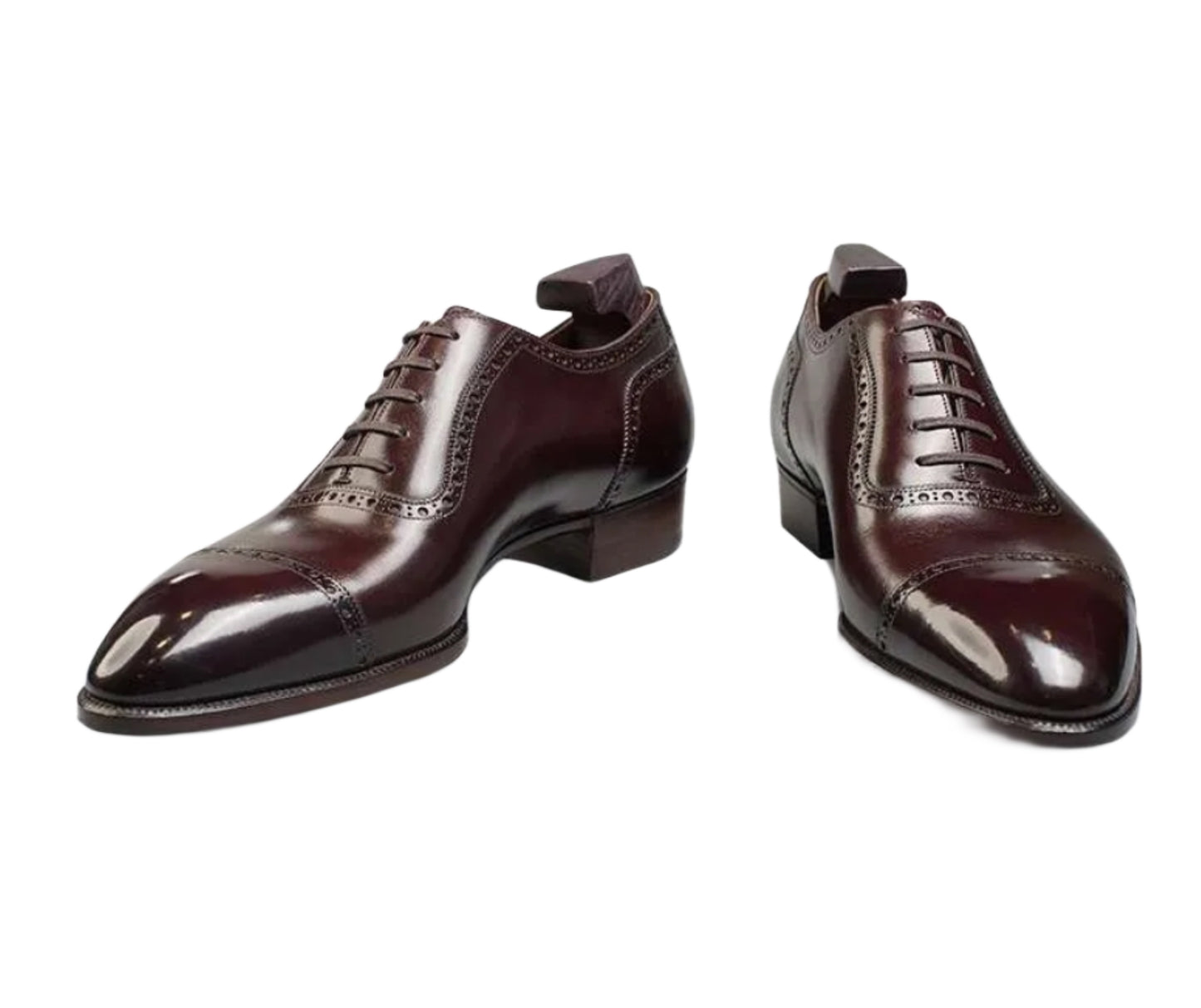 Brown and balck patina captoe oxford