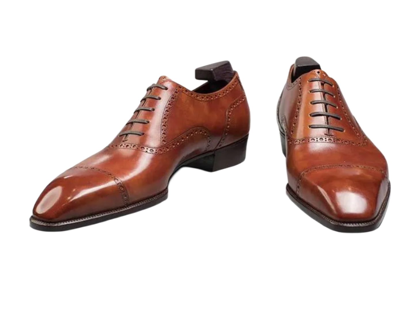 Orange chiseled toe oxford