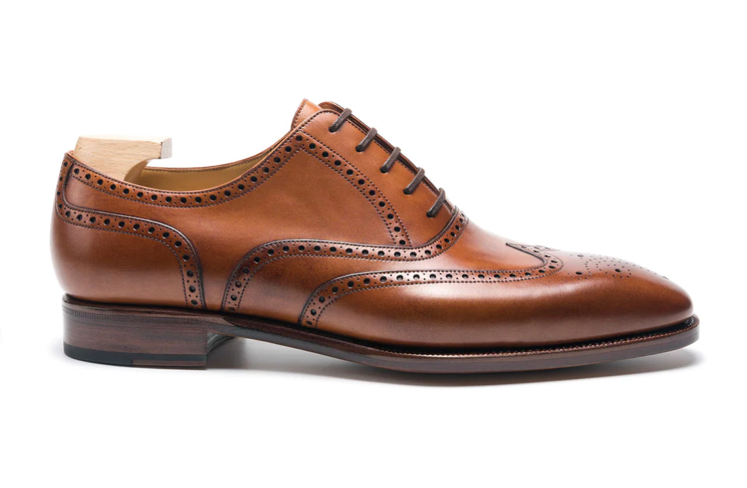 Tan wingtip oxford