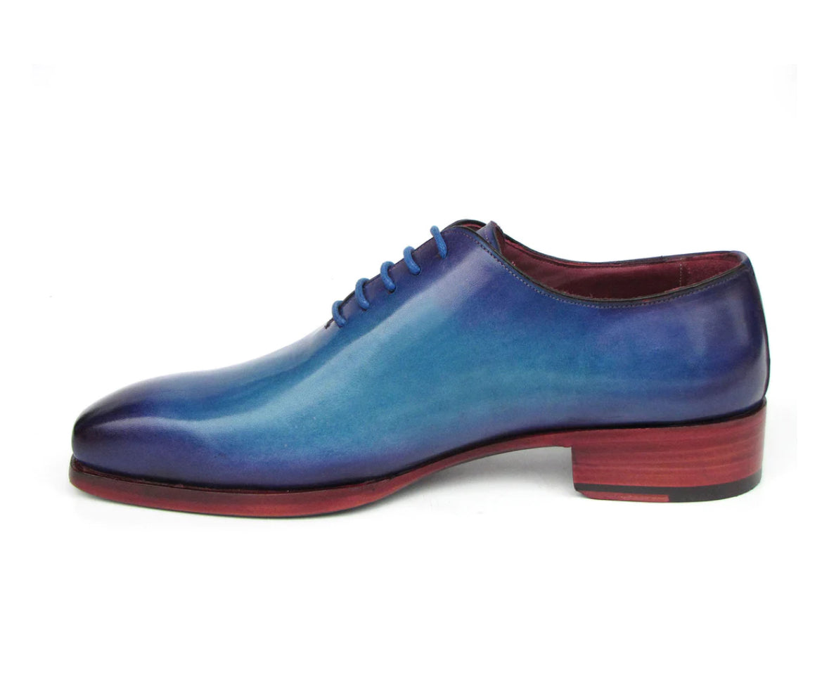 Blue wholecut oxfords