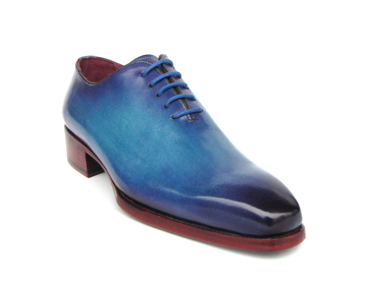 Blue wholecut oxfords