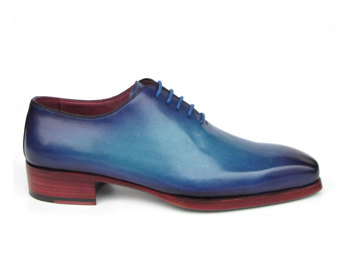 Blue wholecut oxfords