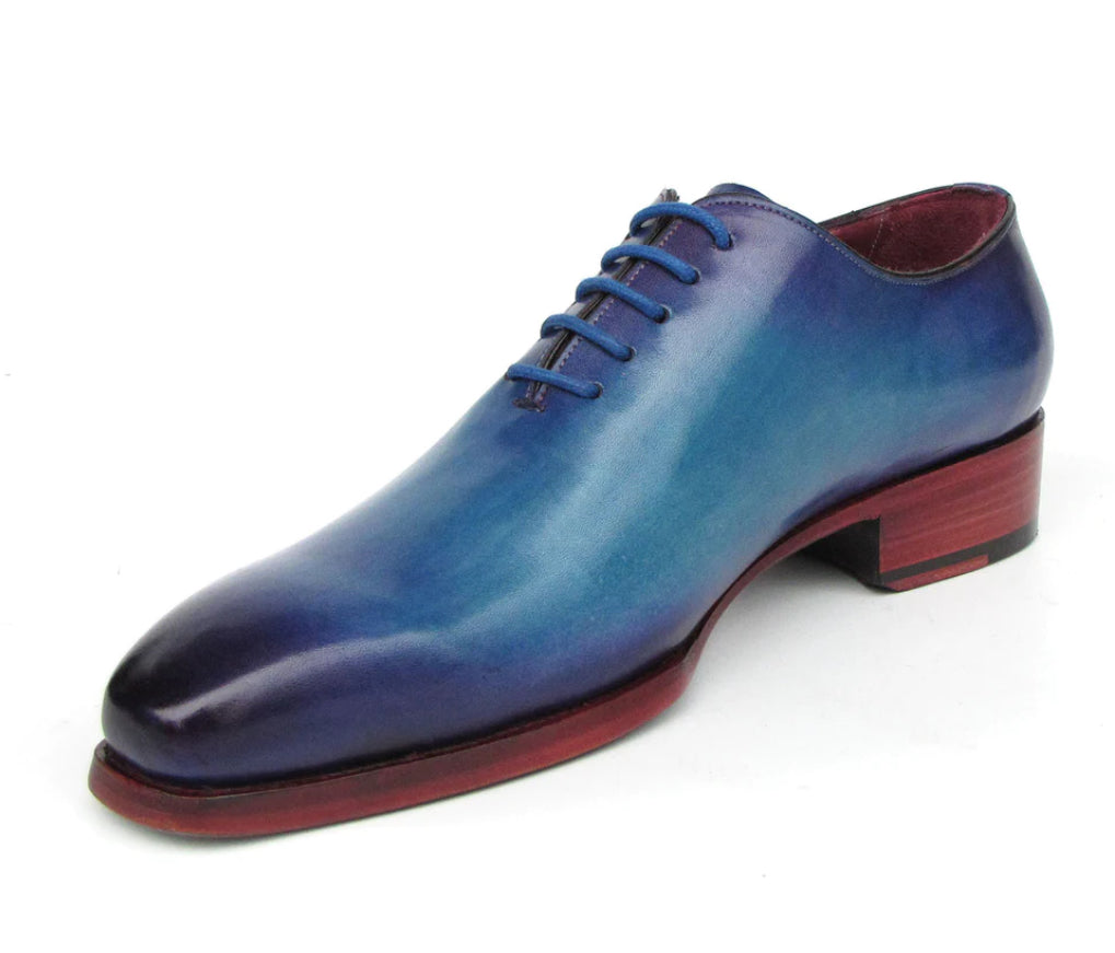 Blue wholecut oxfords