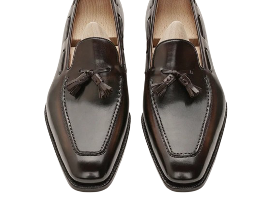 Black tassel loafers
