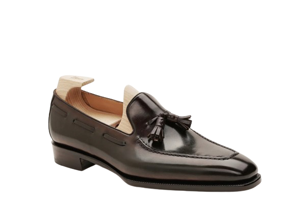 Black tassel loafers