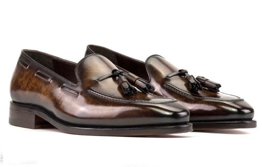 Brown tassels loafers BT-1