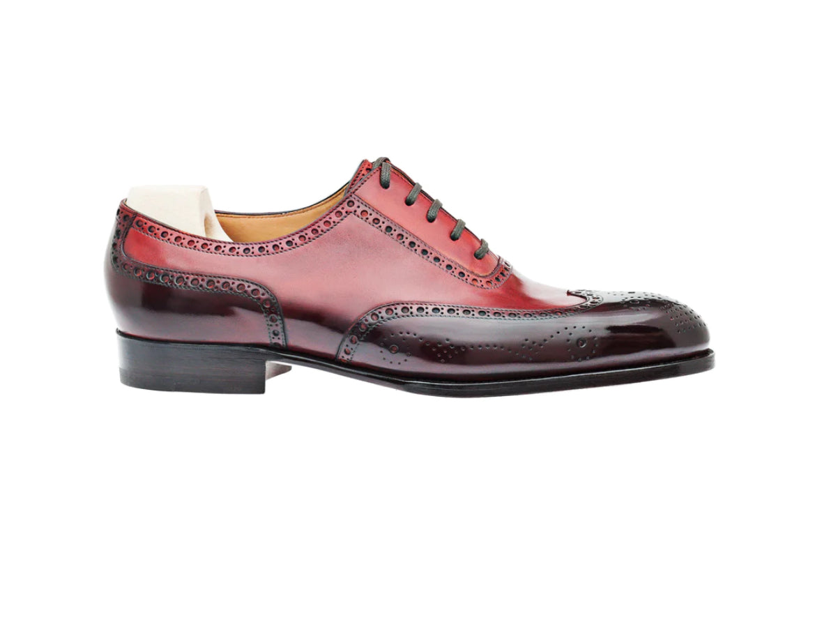 Red&black semi brogue oxford